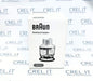 Accessorio Tritatutto Multiquick Easyclick Mq 20 Bianco Braun 350 Ml