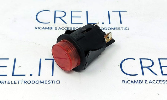 Pulsante Bipolare Luminoso Tondo Di Colore Rosso