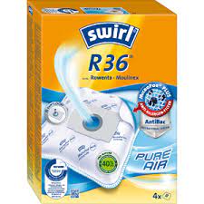 4 Sacchetti Microfibra Aspirapolvere Swirl R36