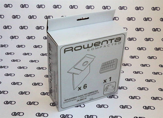 6 Sacchetti Polvere Rowenta Compacteo Con Filtro Hepa