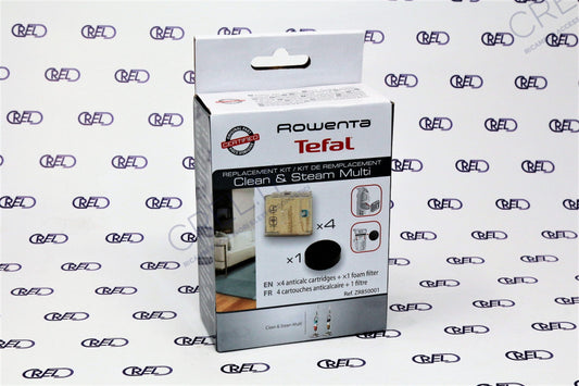 4 Cartucce + 1 Filtro Pulitore A Vapore Rowenta Clean E Steam Multi